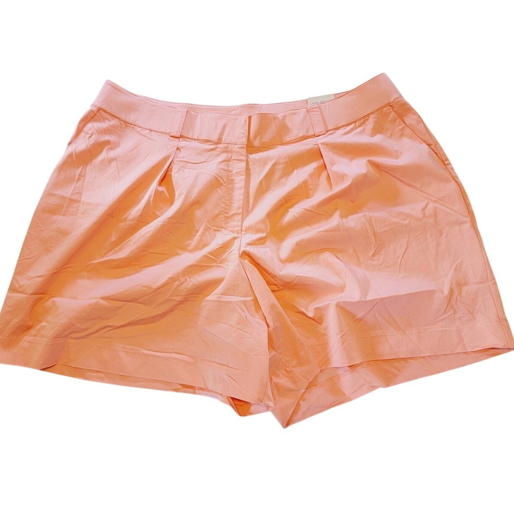 Lane Bryant 24 Chino Collection Mid-Rise Peach Shorts Size 2X NWT RV $80